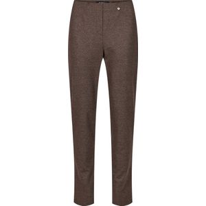 Robell Bella Flanelle Warme Winter Pantalon Donker Taupe Melee Maat 46