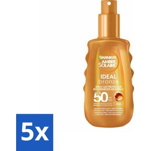 Garnier - Ambre Solaire - Beschermende Mist - Ideal Bronze - SPF 50+ - 150 ml - Bulkverpakking - 5 stuks