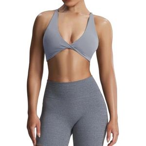 Dames Workout Sport BH - Gewatteerde Low Impact Yoga Crop Top