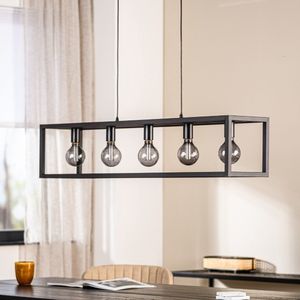 Furntastik Alberobello Hanglamp, 5-lichts, zwart