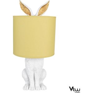 Vtw Living - Tafellamp - Konijn Lamp - Sfeerlamp - Goud - 45 cm