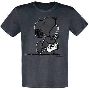 Peanuts Snoopy Heren T-shirt - zwart - L