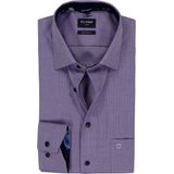 OLYMP Luxor modern fit overhemd, mouwlengte 7, structuur, paars