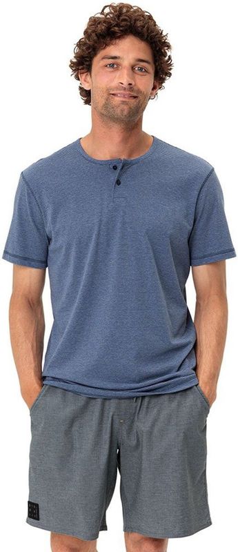 Vaude - Mineo Striped - T-shirt - Blauw - Korte Mouwen
