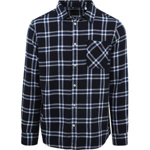 KnowledgeCotton Apparel Overhemd Lichtblauw Geruit - Maat M - Heren - Overhemden Casual