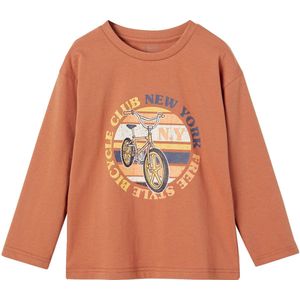 Jongens - T-shirt - Sinaasappel - 80% Katoen, 20% Gerecycled Katoen