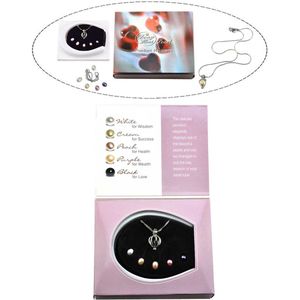 Zoetwater parelketting Giftbox Heart - echte parels - geschenkverpakking - hartjes - ketting met hanger