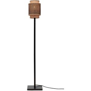 GOOD&MOJO Vloerlamp Bhutan - Zwart/Bamboe - 20x20x135cm - - Staande lamp voor Woonkamer - Slaapkamer