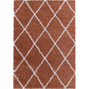 Hoogpolig Vloerkleed | Tapijt | Shaggy | Alvor | Terra | 160x230 cm