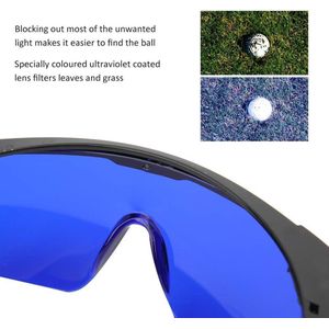 Golfbalzoeker Bril - Blauw Getinte Lenzen - Vinden van de Bal - Koffer en Schoonmaakdoekje .