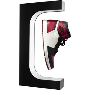 Sneaker Display –  Magnetische Sneaker Display - Zwevende Sneaker Houder - Sneaker Display - Schoenen Display – Schoenenopbergers – Schoenenkasten - Ingebouwde LED Verlichting - 360 Roterend - Zwart