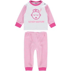 Beeren Bodywear Do Not Disturb Roze  Baby Pyjama 24-422 Maat 86/92
