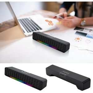 Bluetooth 5.0-luidspreker-Subwoofer-Soundbar-RGB dynamische lichteffecten PC-luidsprekers-professionele dual-mode geluidseffecten-Geschikt voor computers, mobiele telefoons en tv's