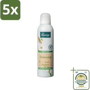 5 x Kneipp - Douche foam - Balancing - Patchouli - 200 ml - Grootverpakking - Douche Foam - Patchouli - Huid Verzorging - Ontspanning - Natuurlijke Huidverzorging
