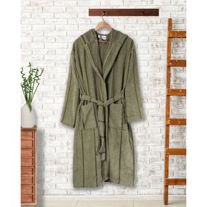 Badjas Groen (S/M) met capuchon 100% katoen