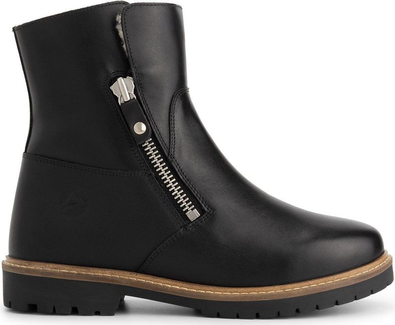 Travelin' - Vilsted - Enkellaarzen - Zwart - Wolgevoerd