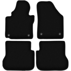 BASIC zwarte veloursmatten voor: Volkswagen Caddy 2K FL minivan (2010-2015)