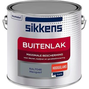 Sikkens Buitenlak - Verf - Hoogglans - Mengkleur - RAL7046 - 2,5 liter
