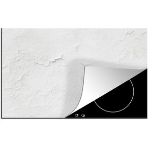 KitchenYeah® Inductie beschermer 80.2x52.2 cm - Plamuur - Wit - Structuur - Kookplaataccessoires - Afdekplaat voor kookplaat - Inductiebeschermer - Inductiemat - Inductieplaat mat