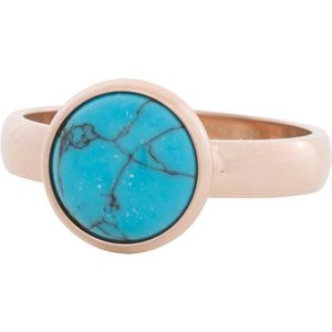 iXXXi Jewelry - Vulring - Blue Turquoise Stone - Rosegoudkleurig - 4mm