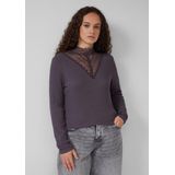 QS - Blouseshirt - Aubergine - Lange Mouw - Slanke Pasvorm