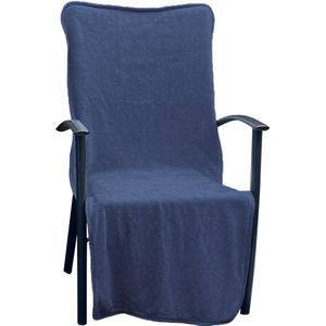 LINNICK Microvezel Camping Stoelhoes - 136x57cm+15 - Tuinstoel Handdoek - Camping Stoelhoes - Lichtgewicht Reishanddoek - Strandstoelhoes - Sneldrogende Tuinstoelhanddoek - marine