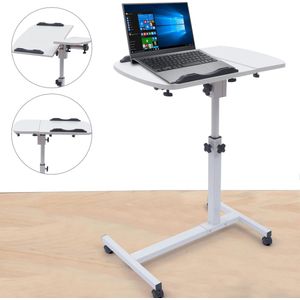 UnityMarketplace® - Bijzettafel - Studietafel - 360 ° Draaibare - Verstelbare Hoogte - Laptop Stand - Wit
