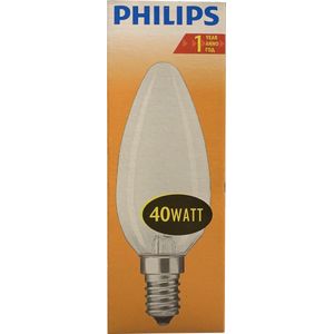 Philips Gloeilamp Kaars Mat 40W E14 (kleine fitting) Dimbaar