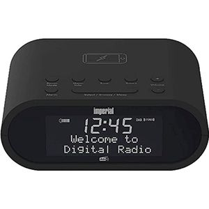 Compacte DAB+ en FM wekkerradio met draadloos opladen