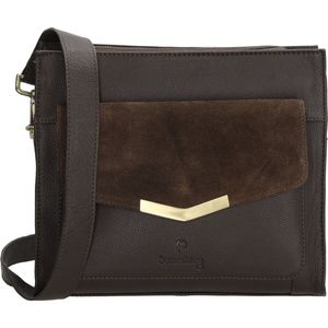 Cameratas Crossbody - Choclade Bruin - Echt leer - Schoudertas / Heuptas