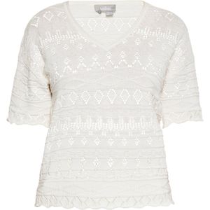 Usha - Trui - Wolwit - V-hals - Normale Pasvorm