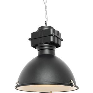QAZQA sicko - Industriele Hanglamp - 1 lichts - Ø 53.5 cm - Zwart - Industrieel - Woonkamer | Slaapkamer | Keuken