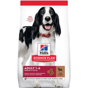 4x Hills Canine Adult Medium Lam en Rijst 2,5 kg