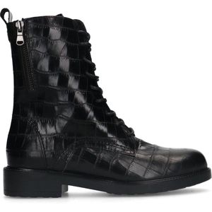 No Stress Leren Veterboots Zwart