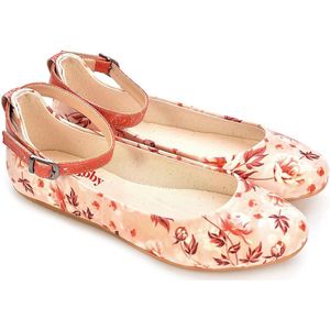 GOBY - Herfst Bladeren - Ballerinas - Flats - Hoge kwaliteit - Handmade - Meisjesprint - Maat 36