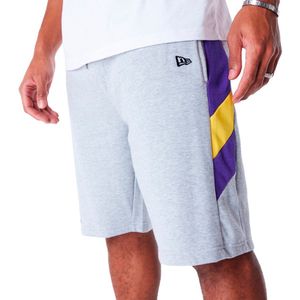 New Era Nba Panel Los Angeles Lakers Korte Sportbroek Grijs S Man