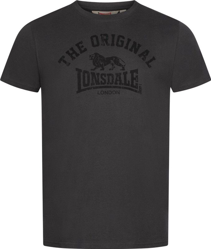 Lonsdale - Original T-Shirt - Antraciet/zwart - Normale Passform