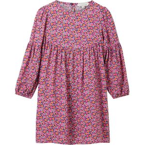 TOM TAILOR all over printed flower dress Meisjes Jurk - Maat 116/122