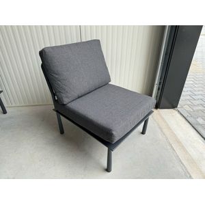 Lalounge - Aurora Extra tussenstuk - Loungeset Tuinmeubels Sale - Aluminium Loungeset - Smoked grey met Luxe Kussens - Afmetingen 64cm x 78cm