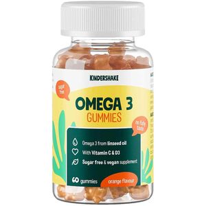 Omega 3 Gummies voor kinderen - Vitamine C en D - Omega 3 - Sinaasappelsmaak - 60 stuks