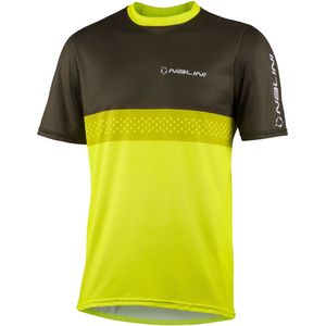 Nalini - Heren - Fietsshirt - Korte Mouwen - Wielrenshirt - Geel - groen - MTB SHIRT - XL