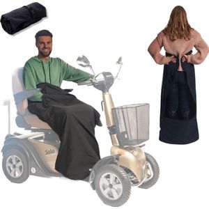Belieff - Scootmobiel Deken - Beenkleed Scootmobiel - Voetenzak - Zwart - Wind- en Waterdicht - Fleece