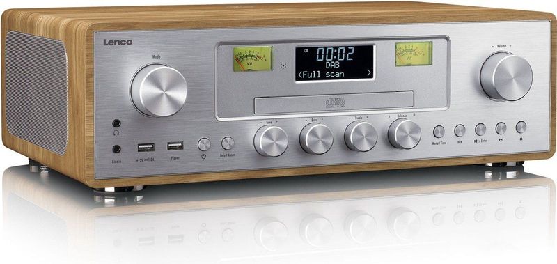 LENCO DAR-281WDSI - DAB+/FM Radio - Hout/Zilver