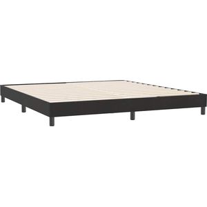 vidaXL - Bedframe - zonder - matras - 180x210 - cm - fluweel - zwart