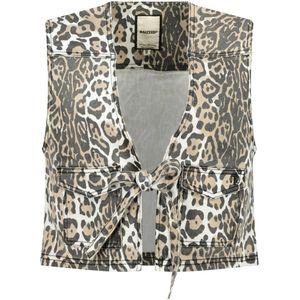 Raizzed Gilet Gilet Fawn Leopard R225aw190147 Sand Animal Dames Maat - L