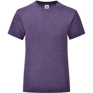 Fruit Of The Loom Meisjes Iconische T-Shirt (Heather Paars)