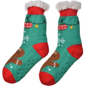 Clayre & Eef Kerstsokken one size Groen Synthetisch Gingerbread man