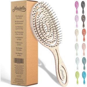 Clord - Haarborstel - Organic - Professionele ontklitborstel - Unieke detangler met spiraalveer