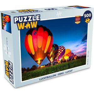Puzzel Luchtballon - Gras - Lucht - Legpuzzel - Puzzel 500 stukjes