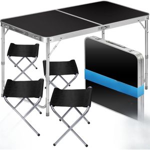 Goodivery ® - multifunctionele klaptafel - Multifunctionele tafel Kampeertafel - Campingset opvouwbare tafel - 100D x 60W x 60H cm - Zwart